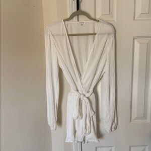 12th Tribe White Textured Romper